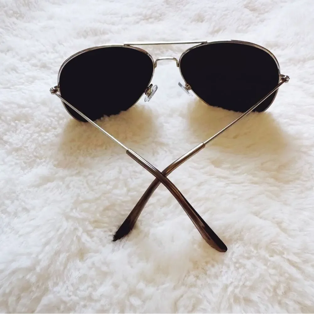 Carter Silver Classic Aviator Sunglasses